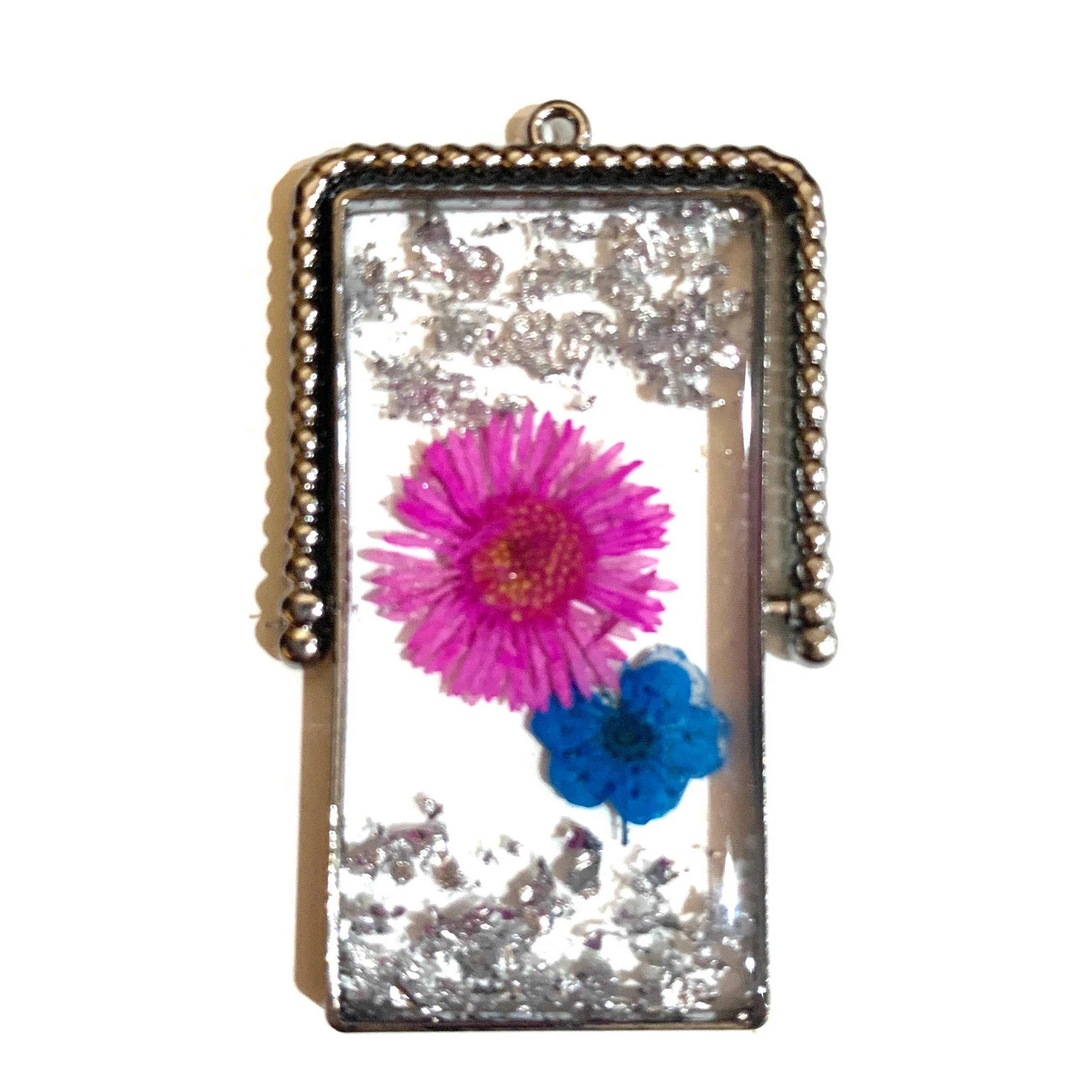10 Pack of Rectangle Shaped Open Back Spinner Pendant Bezel Blank - Image 2