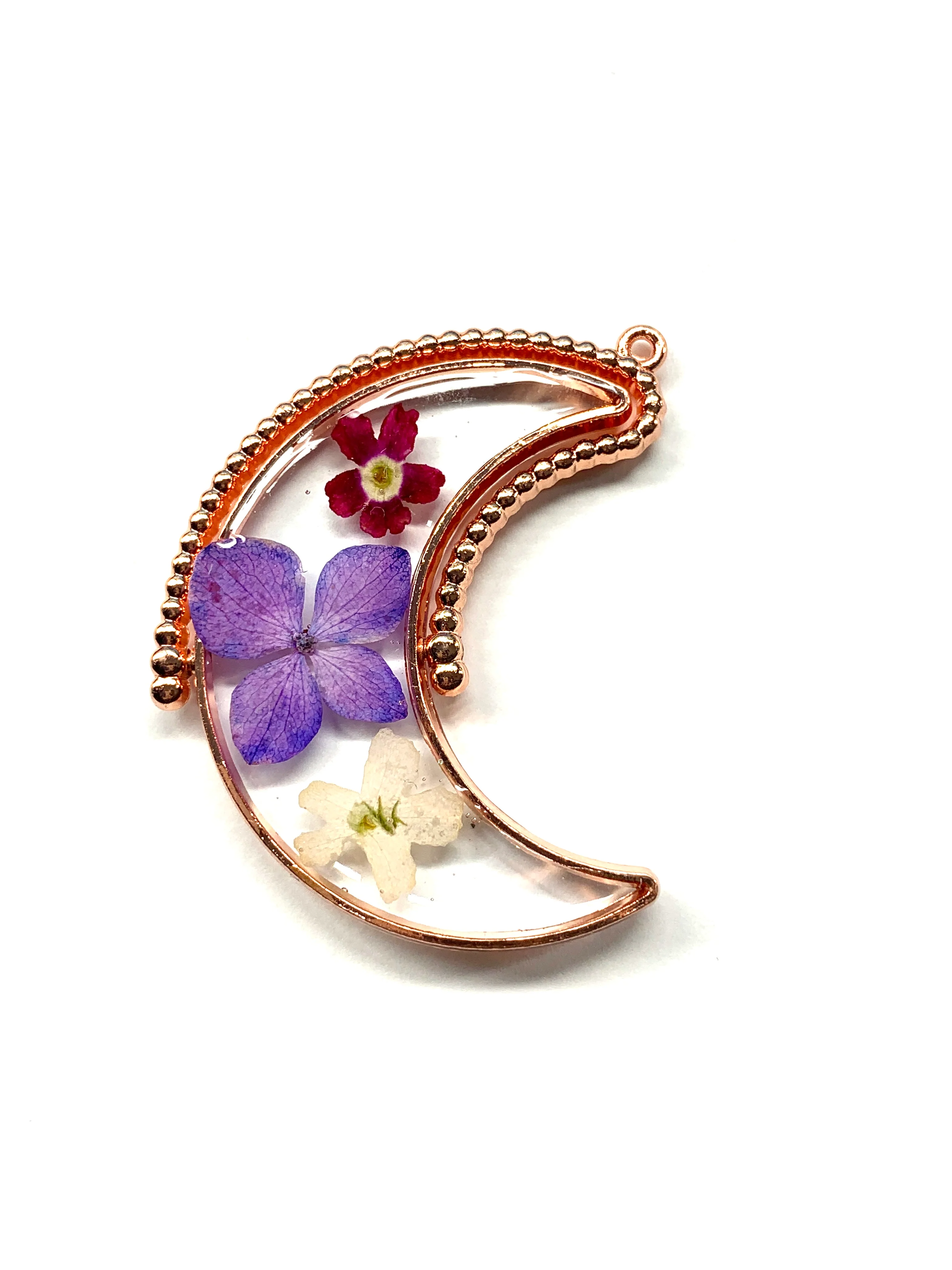 10 Pack of Crescent Moon Shaped Open Back Spinner Pendant Bezel Blank - Image 4