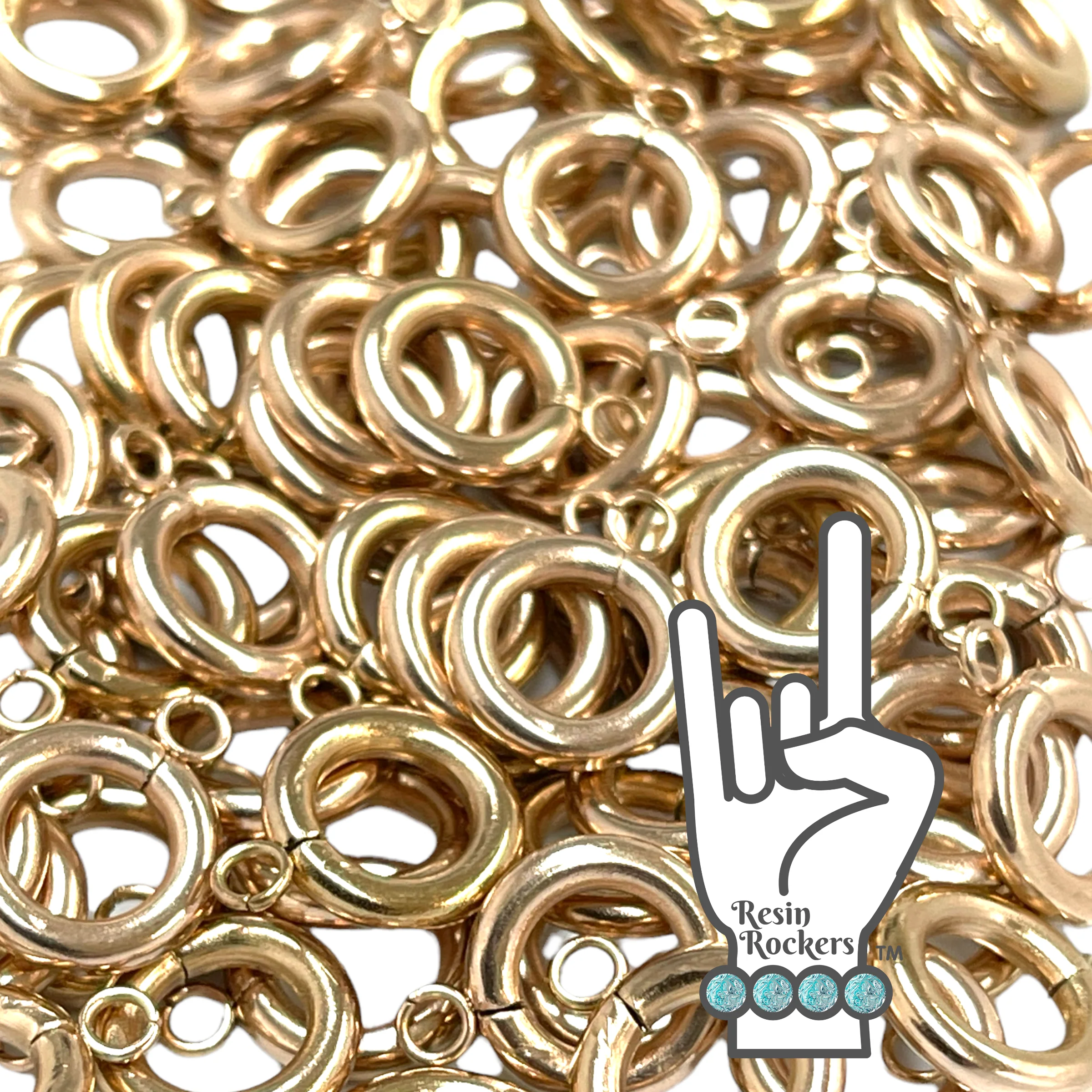 Sharpie S Gel ONLY Frustration Free Pen Charm Attachment Rings Plated Stainless Steel 25 Pack - Image 4