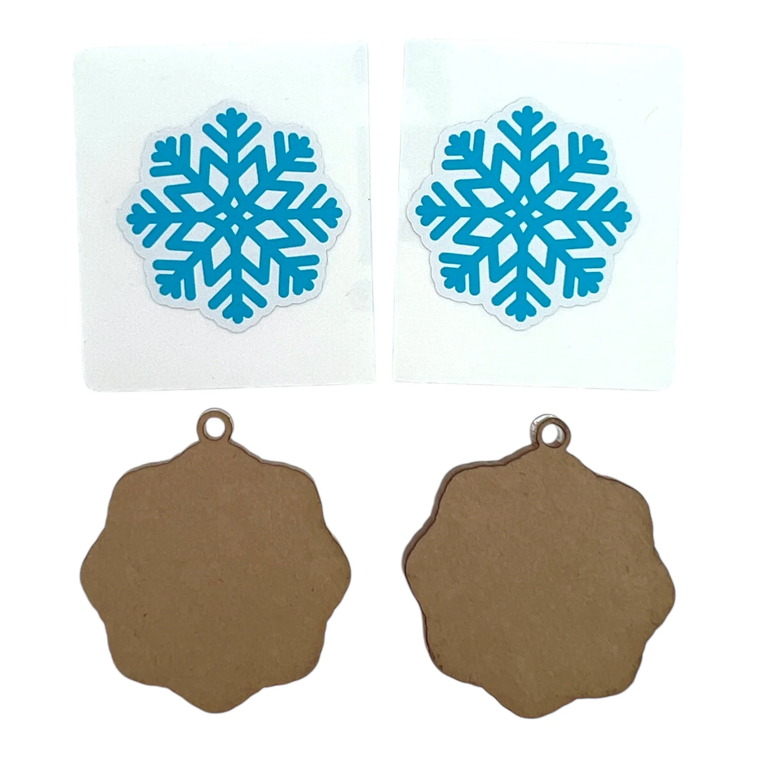 Snowflake Acrylic Blank with Decal Dangle Earring Kit for UV and Epoxy Resin - Image 3