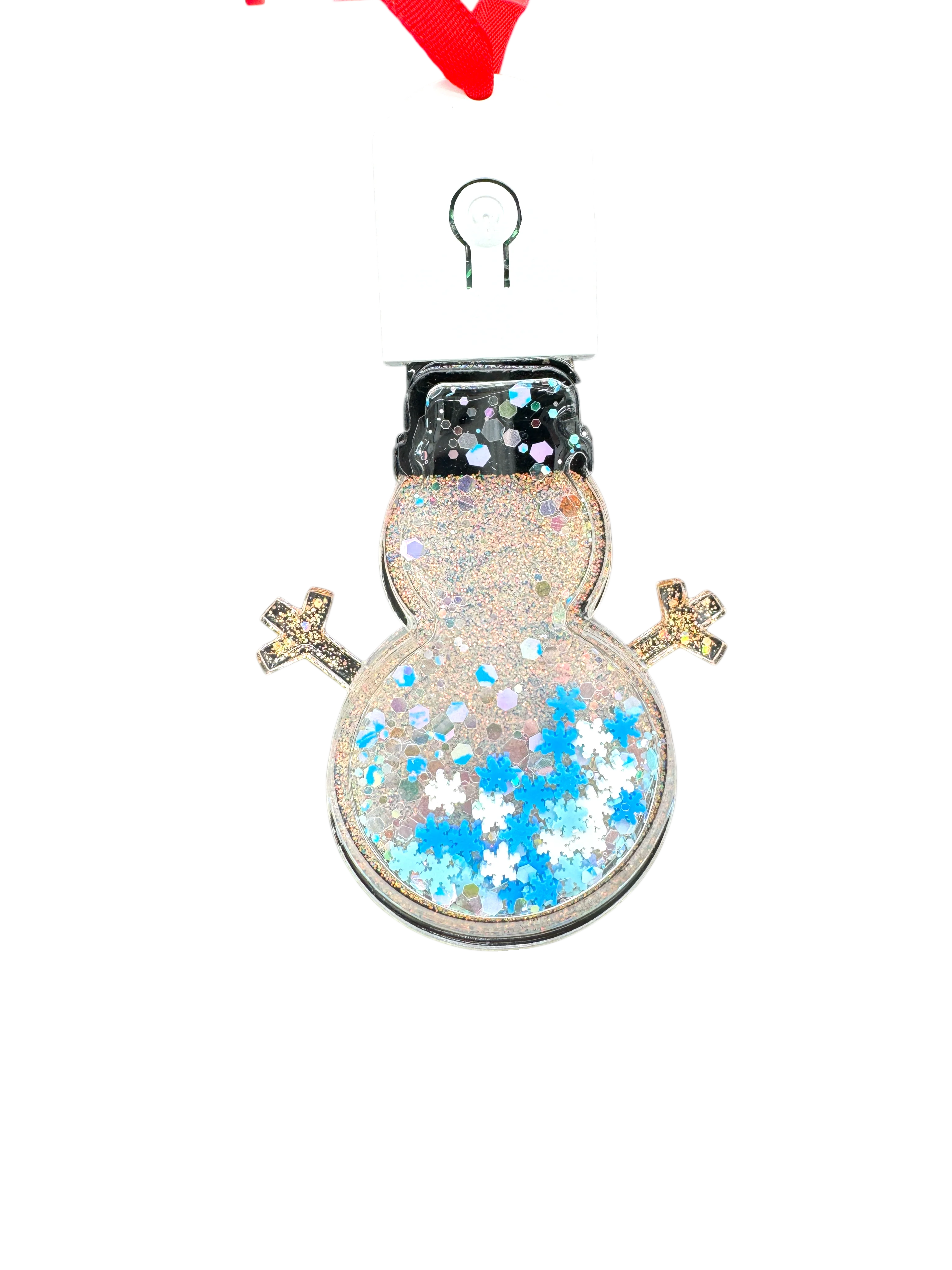 Snowman Light Up LED Snow Globe Shaker Ornament Blank Kit - Image 2