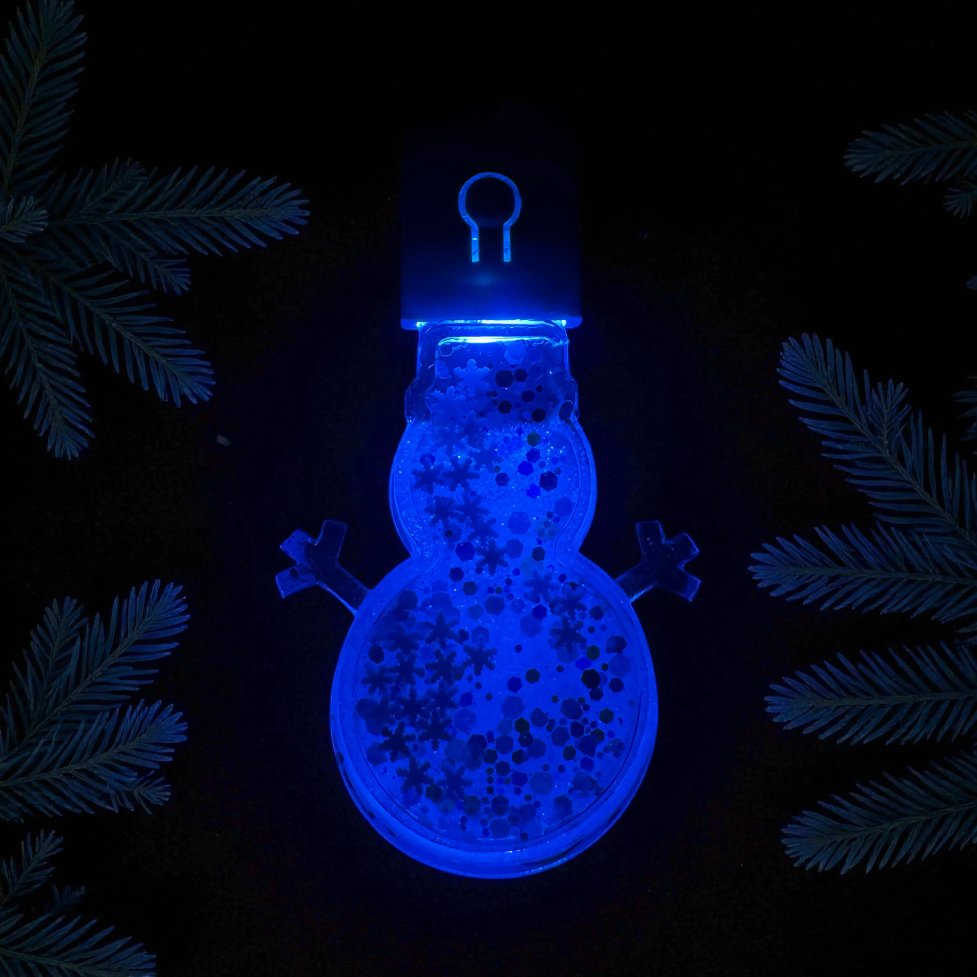 Snowman Light Up LED Snow Globe Shaker Ornament Blank Kit - Image 3