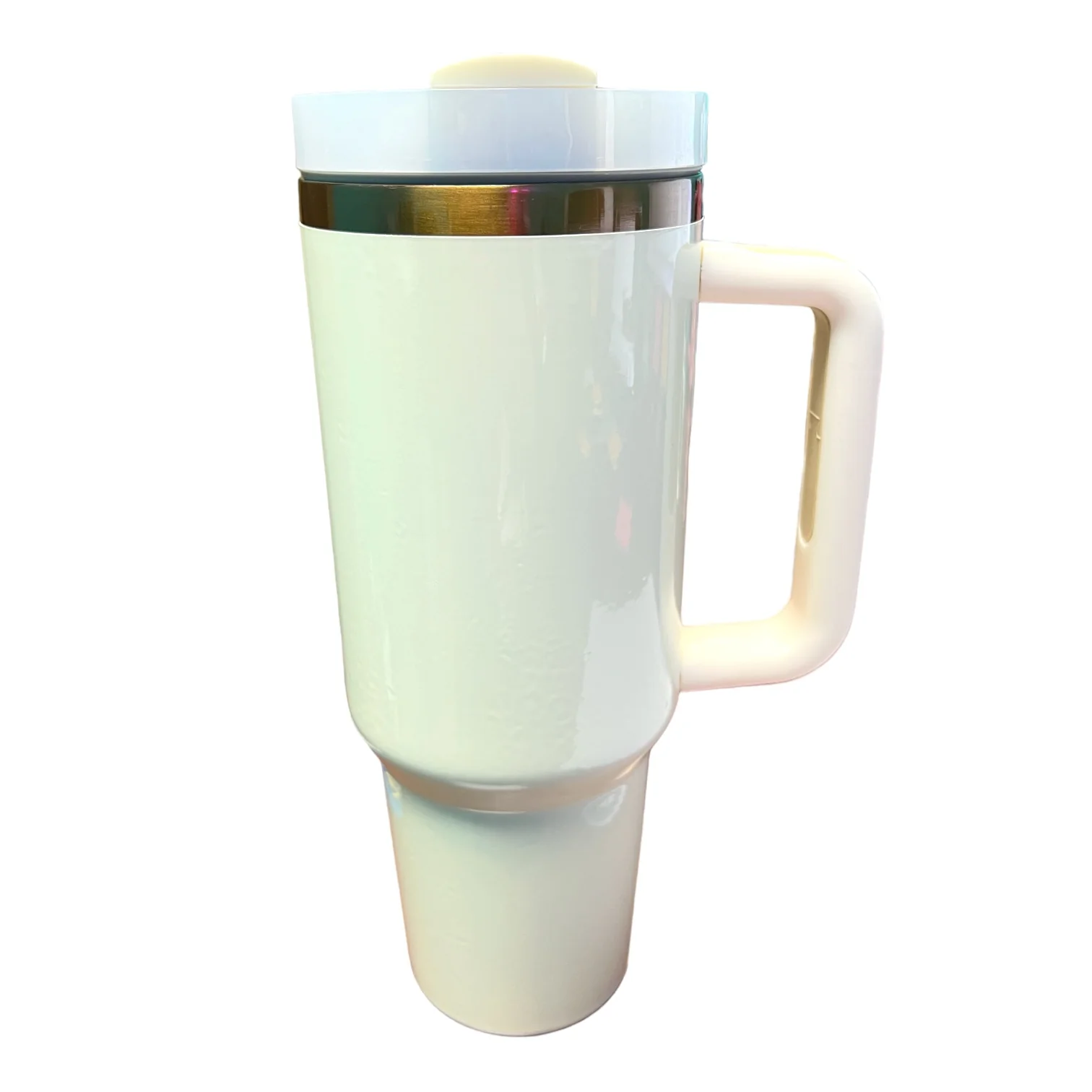 40 oz Stainless Steel Double Wall Powder Coated Tumbler Blanks with Handle - Image 5